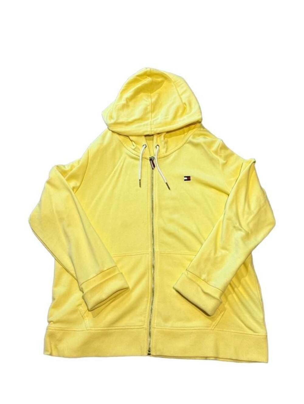 Tommy Hilfiger Women's Casual Yellow Full Zip Hoodie Sweatshirt
